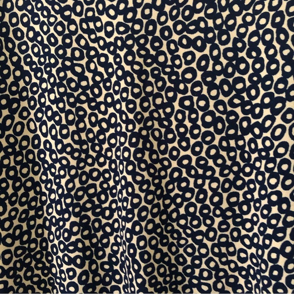 NWT Coldwater Creek navy tan print jersey dress XL 16 - Picture 10 of 11